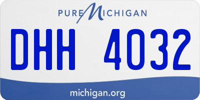 MI license plate DHH4032