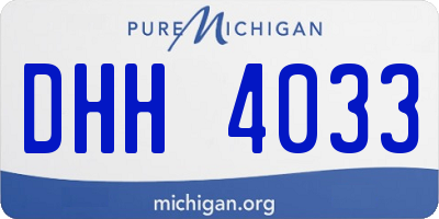 MI license plate DHH4033