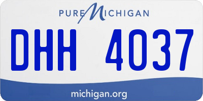 MI license plate DHH4037