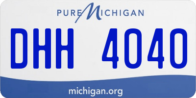 MI license plate DHH4040
