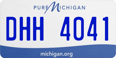 MI license plate DHH4041