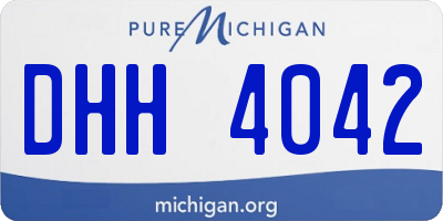 MI license plate DHH4042