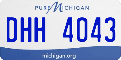 MI license plate DHH4043