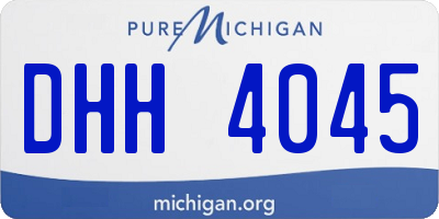 MI license plate DHH4045