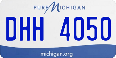 MI license plate DHH4050