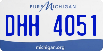 MI license plate DHH4051