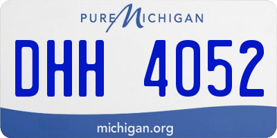 MI license plate DHH4052