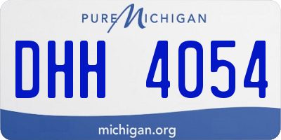 MI license plate DHH4054