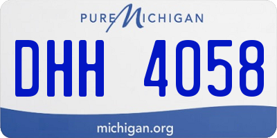 MI license plate DHH4058