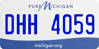 MI license plate DHH4059