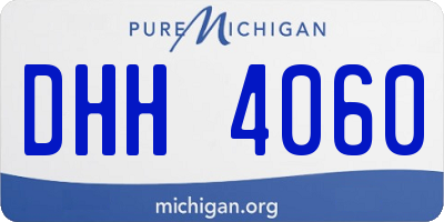 MI license plate DHH4060