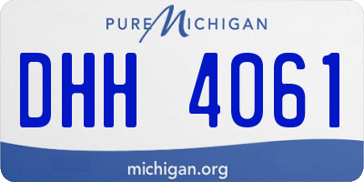 MI license plate DHH4061