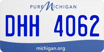 MI license plate DHH4062