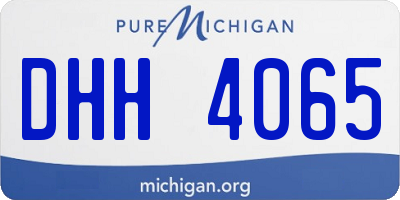 MI license plate DHH4065
