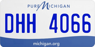 MI license plate DHH4066