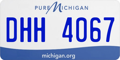 MI license plate DHH4067