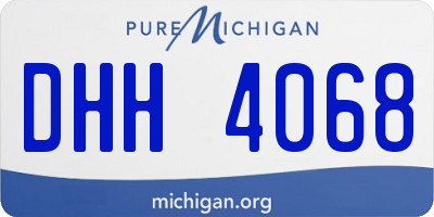 MI license plate DHH4068