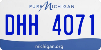 MI license plate DHH4071