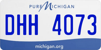 MI license plate DHH4073