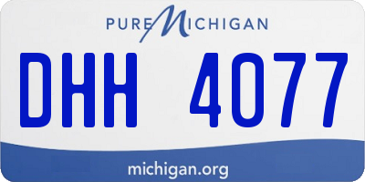 MI license plate DHH4077