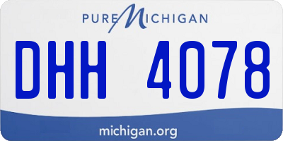 MI license plate DHH4078