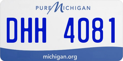 MI license plate DHH4081
