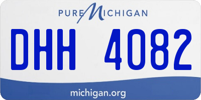 MI license plate DHH4082