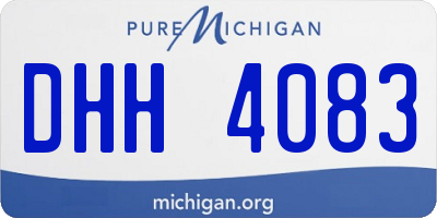 MI license plate DHH4083