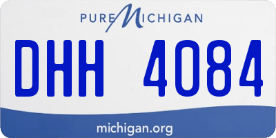 MI license plate DHH4084