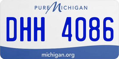 MI license plate DHH4086