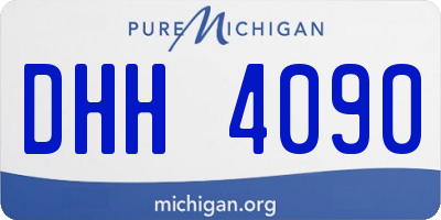 MI license plate DHH4090