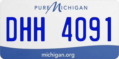 MI license plate DHH4091