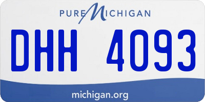 MI license plate DHH4093