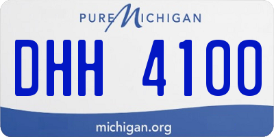 MI license plate DHH4100