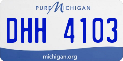 MI license plate DHH4103