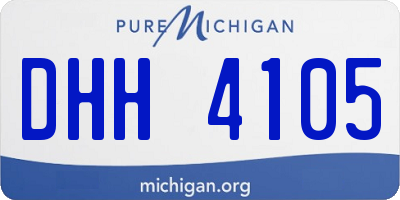MI license plate DHH4105