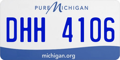 MI license plate DHH4106