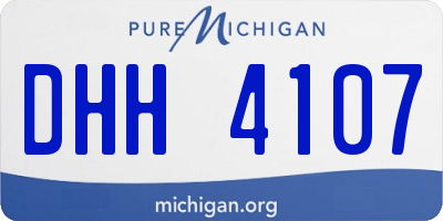 MI license plate DHH4107