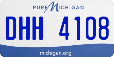 MI license plate DHH4108