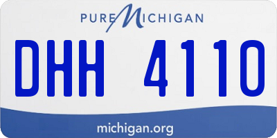 MI license plate DHH4110