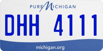 MI license plate DHH4111
