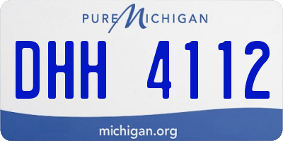 MI license plate DHH4112