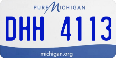 MI license plate DHH4113