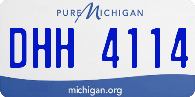 MI license plate DHH4114