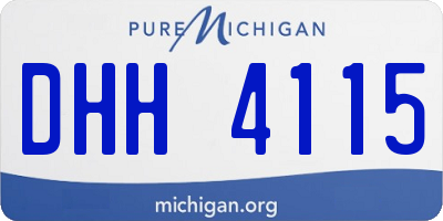 MI license plate DHH4115
