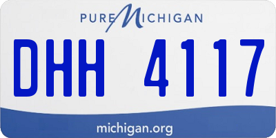 MI license plate DHH4117