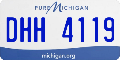 MI license plate DHH4119