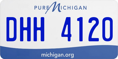 MI license plate DHH4120