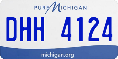 MI license plate DHH4124