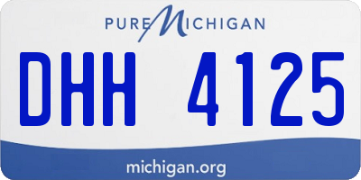 MI license plate DHH4125